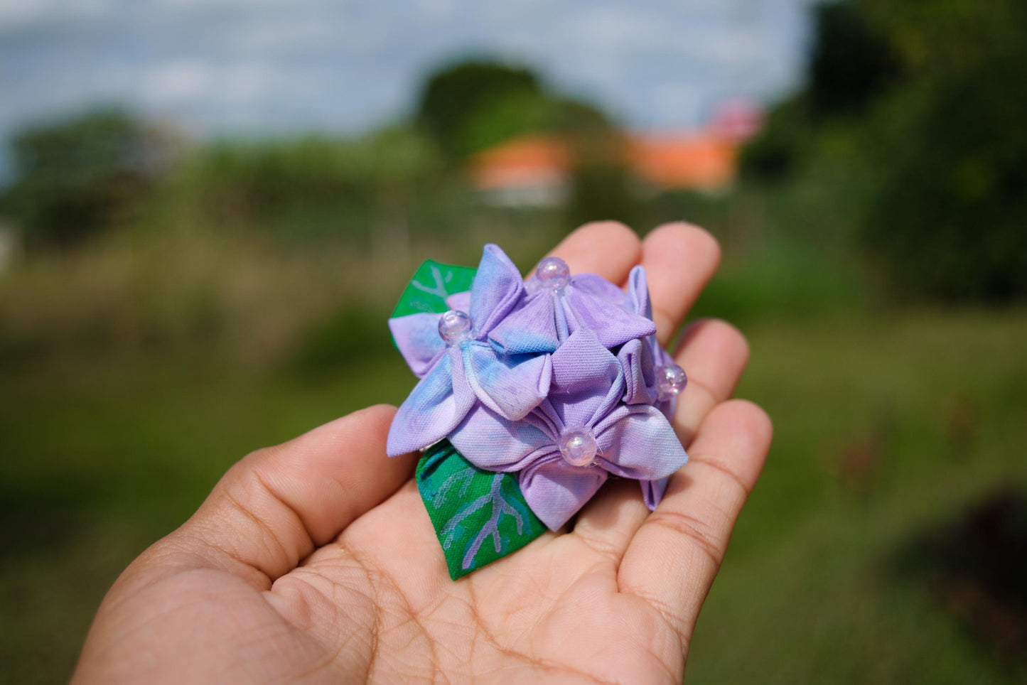 [Pack of 10] Hydrangea Whispers Hairclip