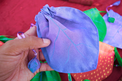 Leafling Satchels of the Verdant Realms ~ Leaf Style Drawstring Bags
