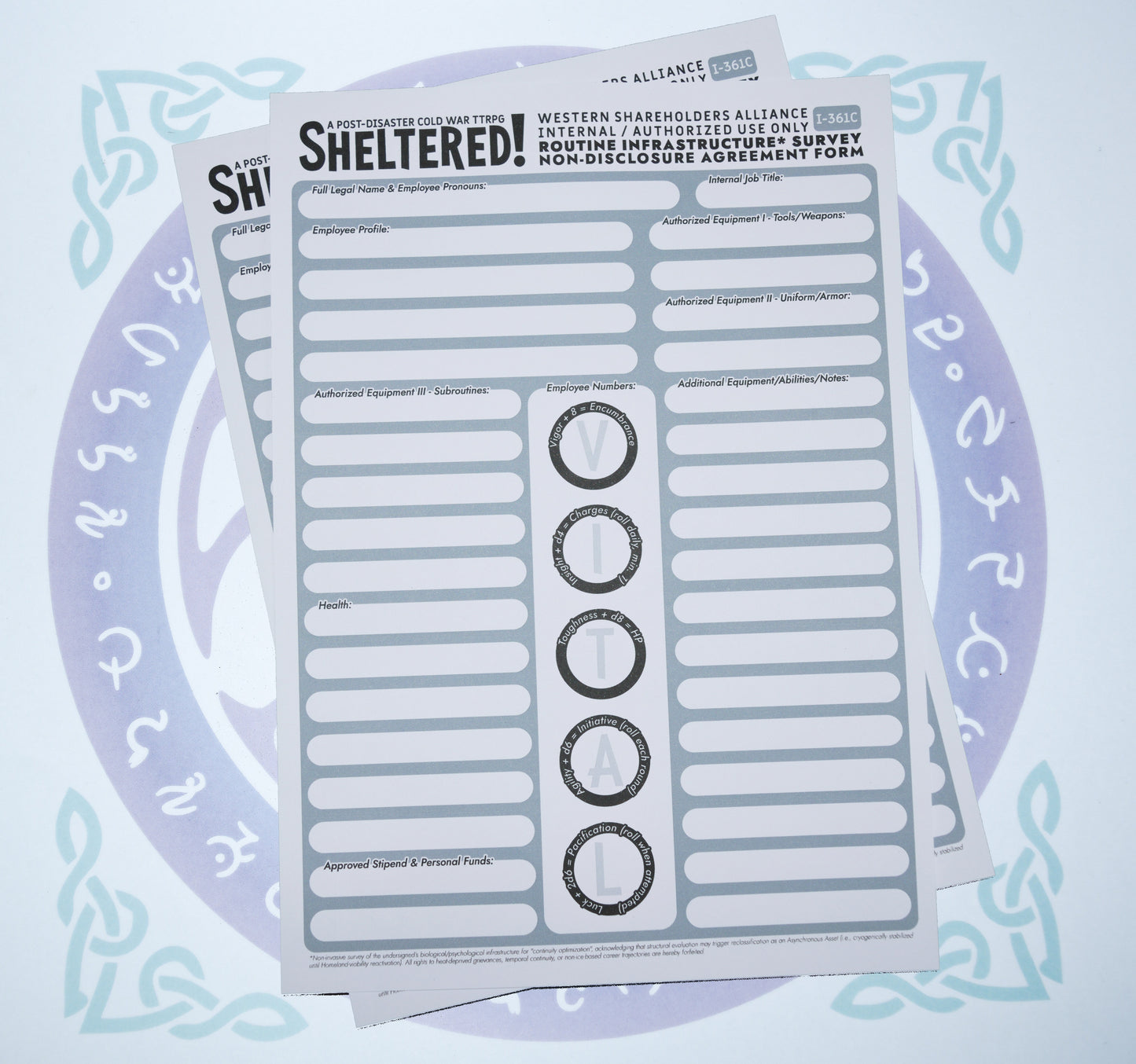 [Pack of 10] Sheltered! A Post-Disaster Brochure TTRPG ~ Compatible with MÖRK BORG