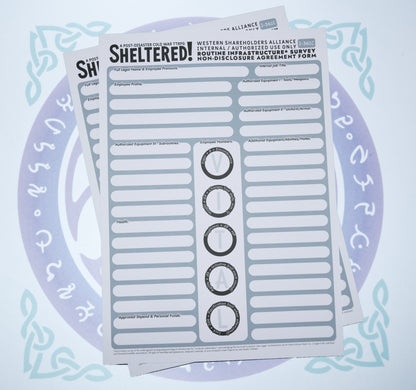 [Pack of 10] Sheltered! A Post-Disaster Brochure TTRPG ~ Compatible with MÖRK BORG