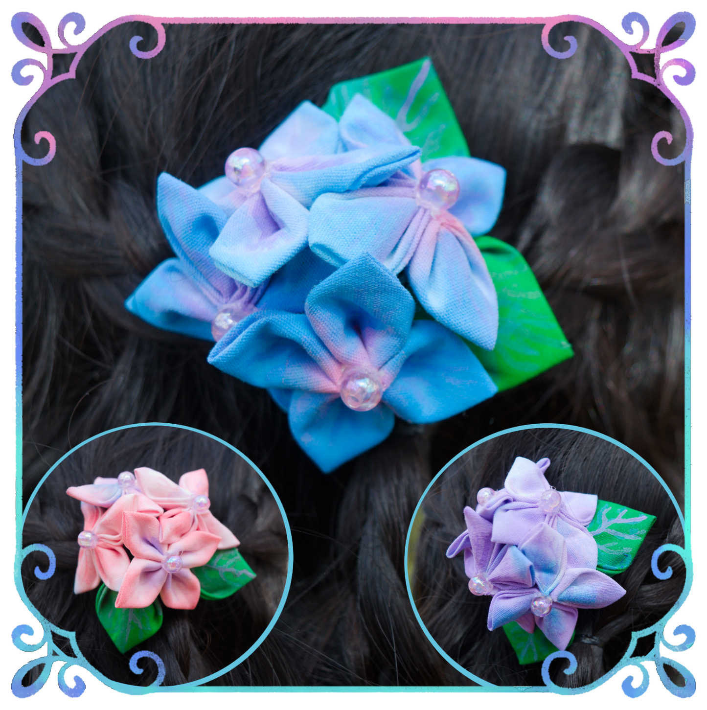 [Pack of 10] Hydrangea Whispers Hairclip