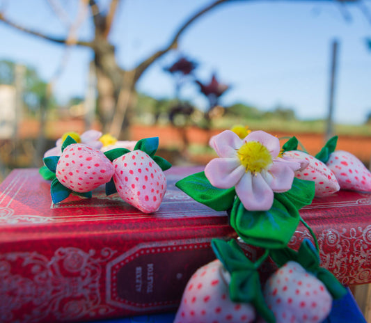 [Pack of 10] Whimsy Clip of the Strawberry Court (Unscented hair clip)