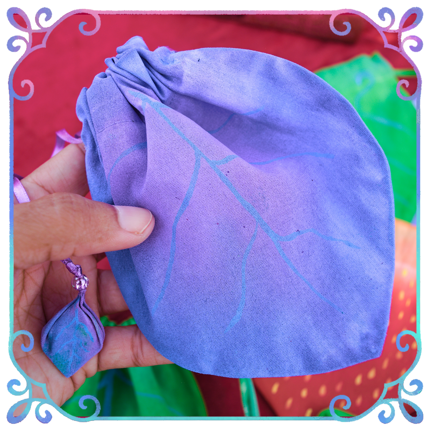 Leafling Satchels of the Verdant Realms ~ Leaf Style Drawstring Bags