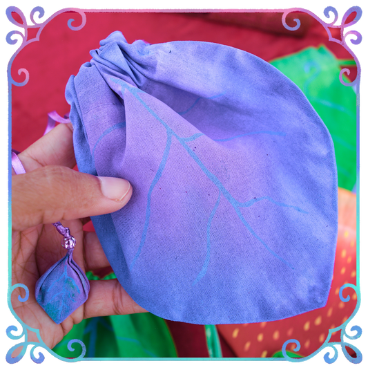 Leafling Satchels of the Verdant Realms ~ Leaf Style Drawstring Bags