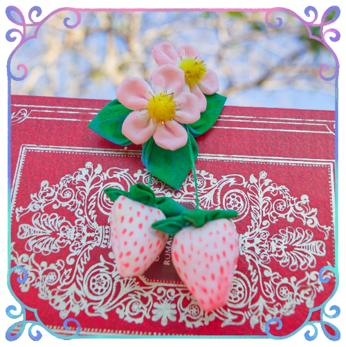 Pink Strawberry Hair Clip